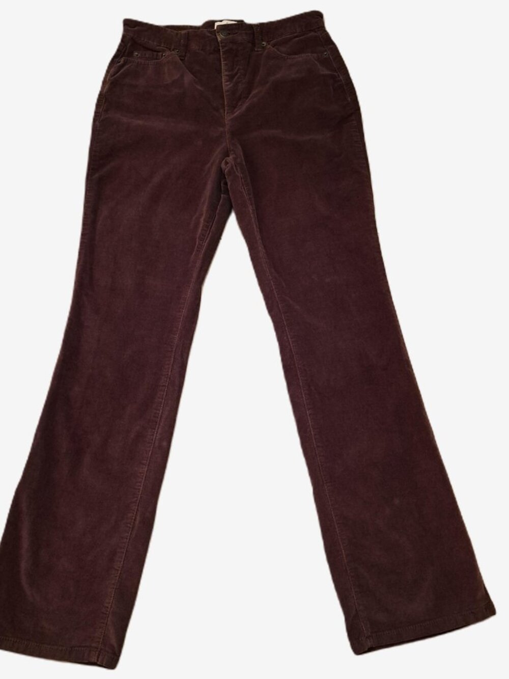 Wonderly Brown Corduroy Pants High Rise Bootcut Stretch Size 8 Womens
